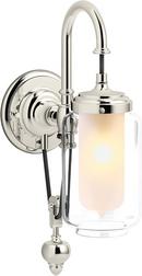 60W 1-Light Medium E-26 Wall Sconce in Vibrant Polished Nickel
