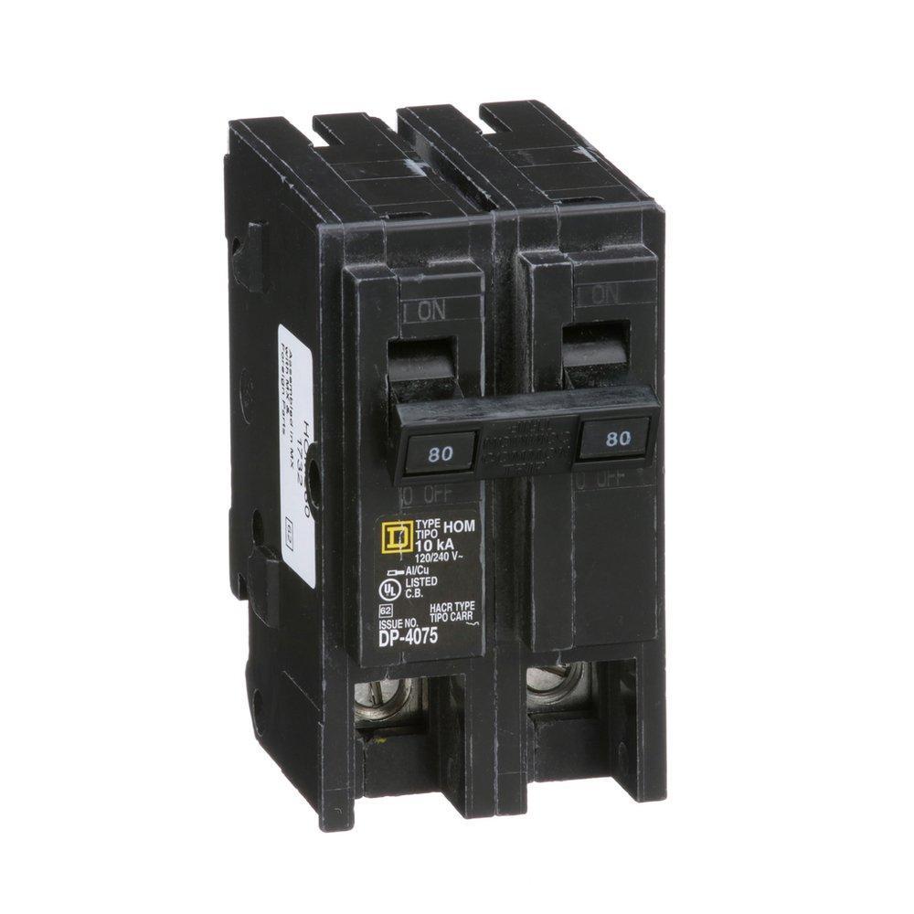 Square D Company 120/240V 2-Pole Miniature Circuit Breaker 
