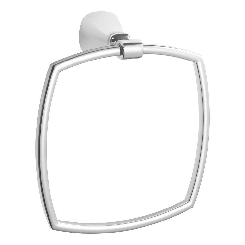 American Standard Polished Chrome Rectangular Closed Towel Ring 
