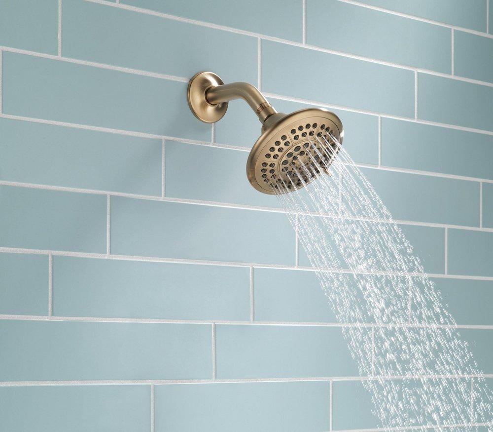 Delta Faucet Brilliance Champagne Bronze Multi Function Full Body, Full Spray with Massage, Massage, Pause and Soft Drench w/ Full Spray Showerhead 