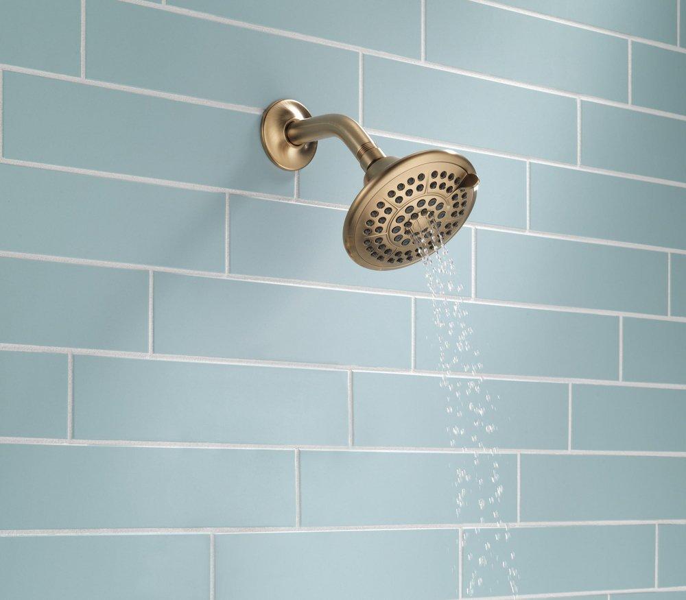 Delta Faucet Brilliance Champagne Bronze Multi Function Full Body, Full Spray with Massage, Massage, Pause and Soft Drench w/ Full Spray Showerhead 