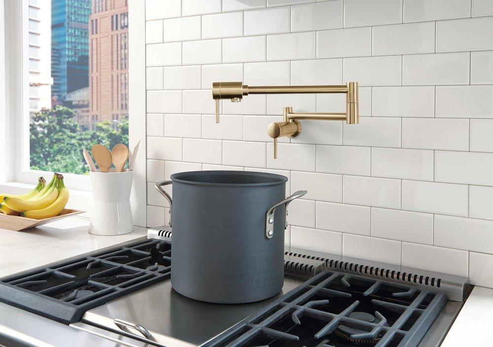 Delta Faucet Brilliance Champagne Bronze Two Handle Lever Handle Pot Filler 