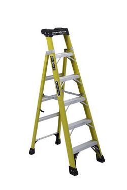 6 ft. Fiberglass Ladder with 375 lb. Cross Step
