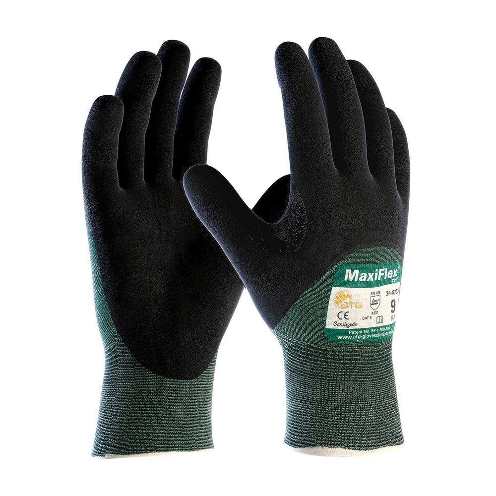MaxiFlex&reg; Cut&trade; Green 3/4 in. Nitrile and Foam Cut Protection Gloves in Green and Black 