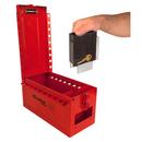 Master Lock Red 6-27/64 x 5-21/32 in. Portable Group Lock Box with Key and Side Window 