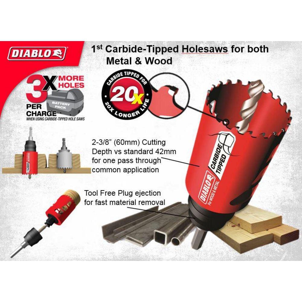 Diablo Tools Red 3/8 in. Hole Saw (1-Piece) 