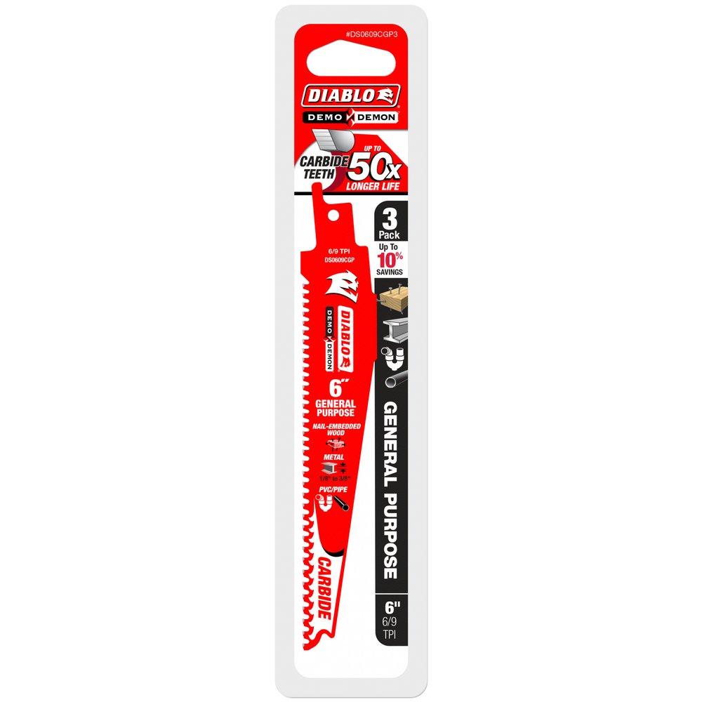 Diablo Tools Red 6/9 TPI Reciprocating Saw (1 Piece) (Pack of 3) 