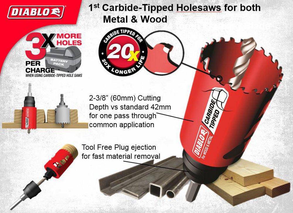 Diablo Tools Red 3/8 in. Hole Saw 1 Piece 