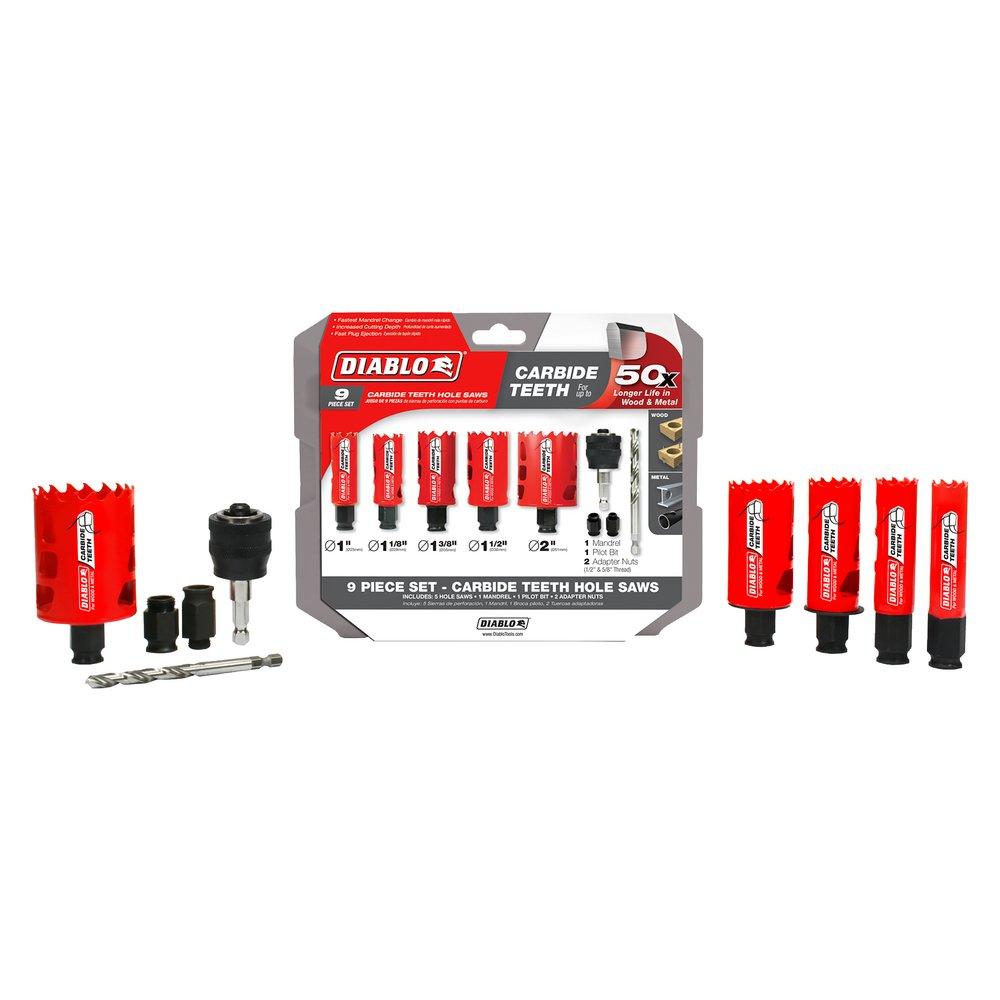 Diablo Tools Red 3/8 x 2 in. Hole Saw Kit 