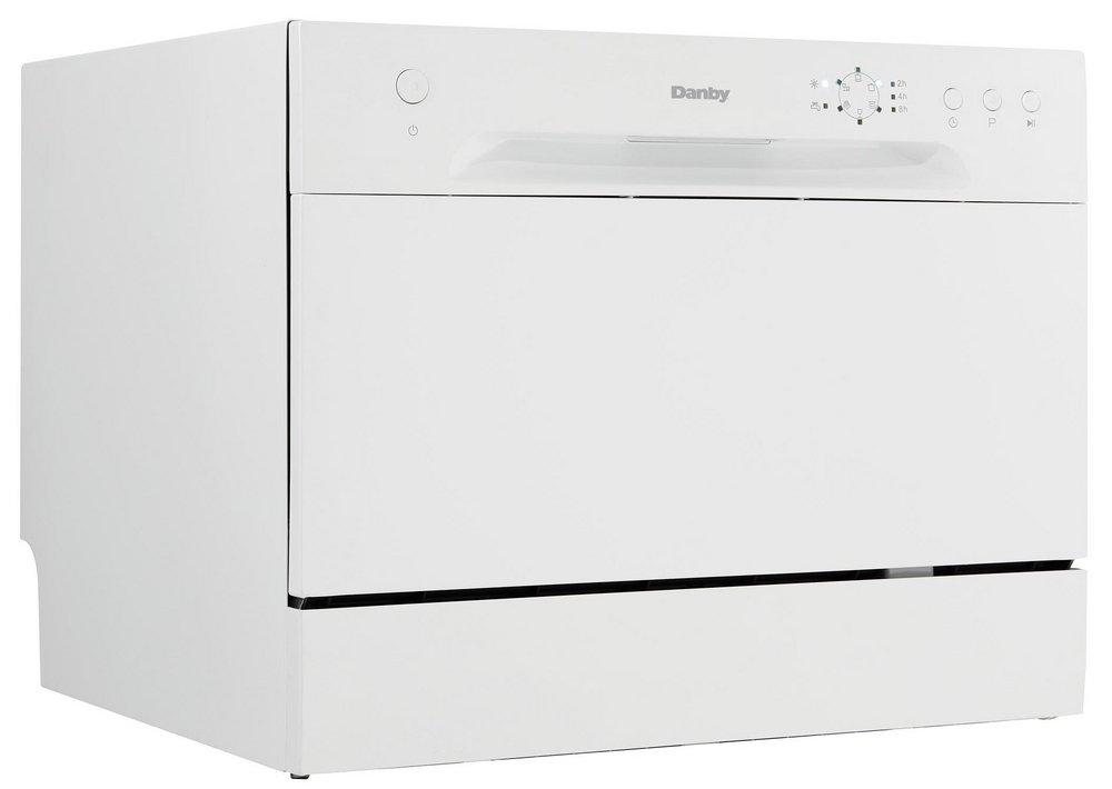 Danby White 21-13/20 in. 6-Cycle Portable Dishwasher 