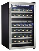 Danby Black/Stainless Steel 19-7/16 in. 4 cf Freestanding Wine Cooler with Reversible Hinge 
