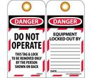 Heavy Duty Polyester Lockout Tag in Red and White (25 Pack)