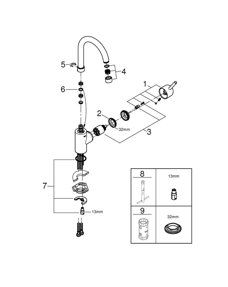 GROHE SuperSteel Infinity&trade; Single Handle Kitchen Faucet 