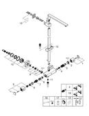 GROHE StarLight&reg; Chrome 15-3/4 in. Shower Rail 