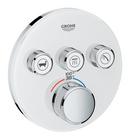 Four Handle Thermostatic Valve Trim in Moon White