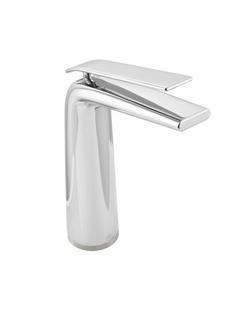 Single Handle Monoblock Bathroom Sink Faucet in Polished Chrome