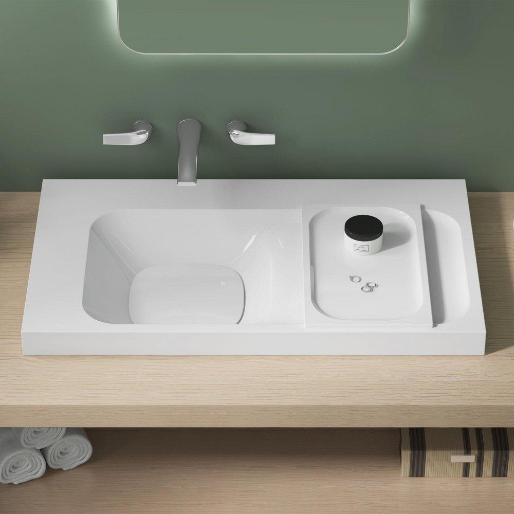 DXV Canvas White 1-Bowl Rectangle Bathroom Sink 
