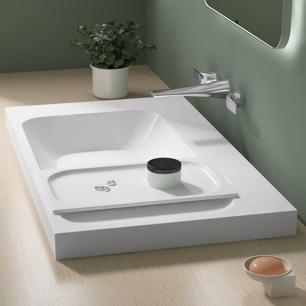 DXV Canvas White 1-Bowl Rectangle Bathroom Sink 