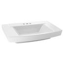 3-Hole 1-Bowl Above Counter Lavatory Sink in White