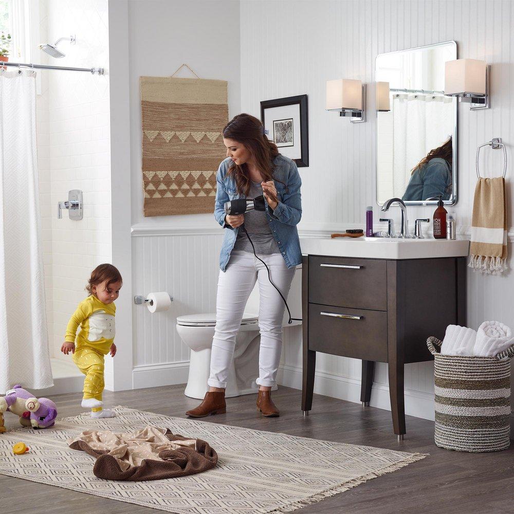 American Standard Smoked Grey 30 in. Floor Mount Vanity 