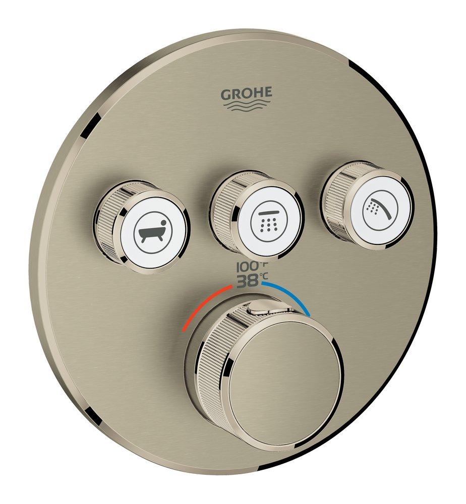 GROHE StarLight&reg; Brushed Nickel Metal Valve Trim 