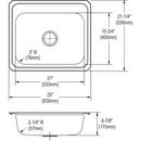 Dayton Satin 25 x 22 in. Stainless Steel Single Bowl Drop-in Kitchen Sink in Satin 