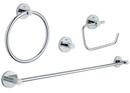 4-in-1 Bathroom Accessories Set in Starlight Polished Chrome