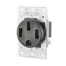 50A 125/250V Flush Mounting Receptacle in Black