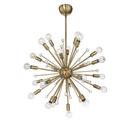 23 x 23 in. 25W 24-Light 1-Tier Incandescent Chandelier in Warm Brass