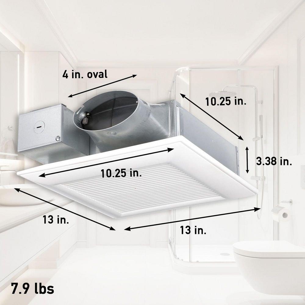 Panasonic White 50-80-100 CFM Ceiling/Wall Mount Ventilation Fan in White - 0.3-1.3 Sones - Energy Star Rated 