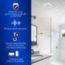 Panasonic White 50-80-100 CFM Ceiling/Wall Mount Ventilation Fan in White - 0.3-1.3 Sones - Energy Star Rated 