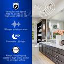 Panasonic White 80-100 CFM Ceiling/Wall Mount Ventilation Fan with Multi-Speed Smartflow&trade; Motor in White - 0.3-1.3 Sones - Energy Star Rated 