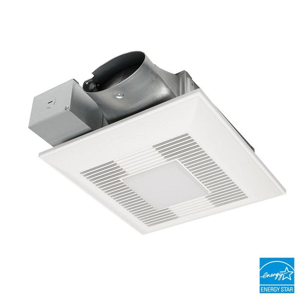Panasonic White 80-100 CFM Ceiling/Wall Mount Ventilation Fan with Multi-Speed Smartflow&trade; Motor in White - 0.3-1.3 Sones - Energy Star Rated 