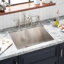 25 x 22 in. 4-Hole Single Bowl Undermount Kitchen Sink in Stainless Steel
