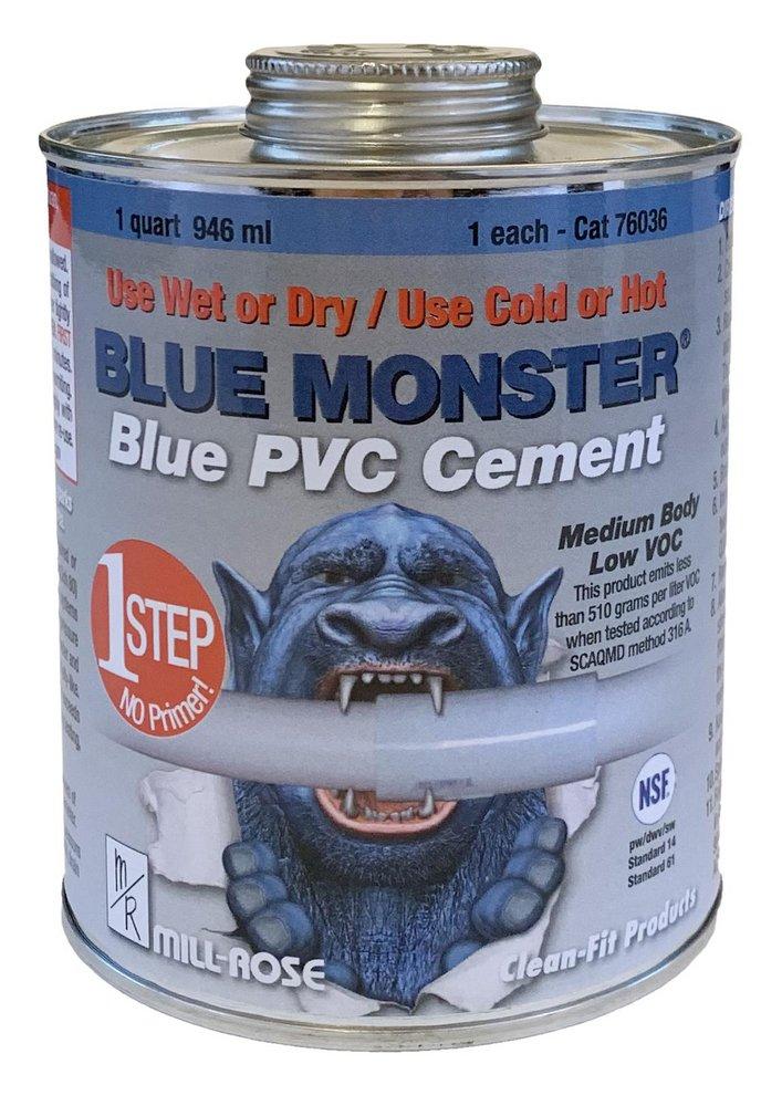 Mill-Rose Fast Set Plastic Blue Pipe Cement 