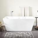 67 x 31-1/2 in. Freestanding Soaker Bathtub with Center Drain in White