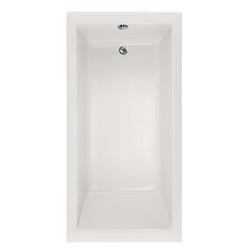 60 x 42 in. Soaker Drop-In Bathtub with End Drain in White