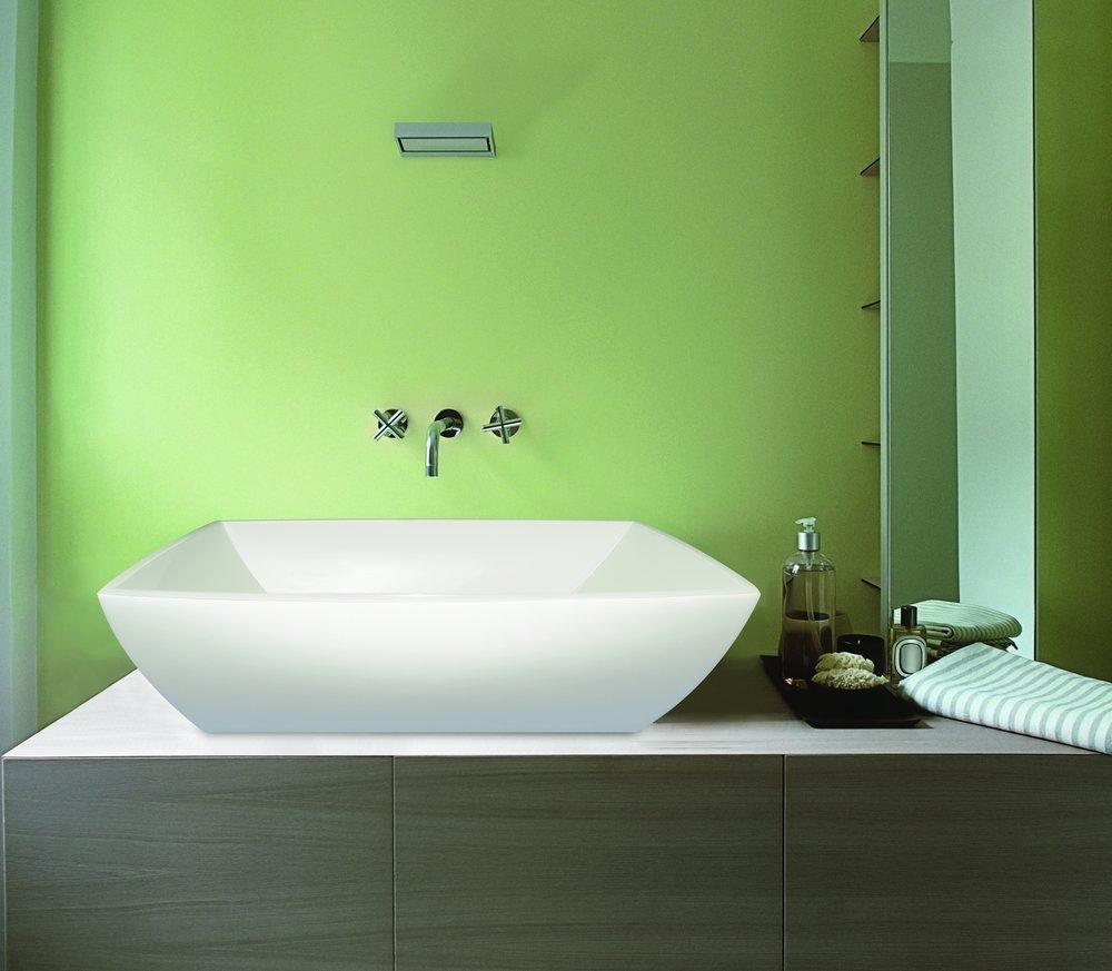 Hydro Systems White 24 x 16 in. 1-Bowl Acrylic Vessel Mount Rectangular Lavatory Sink 