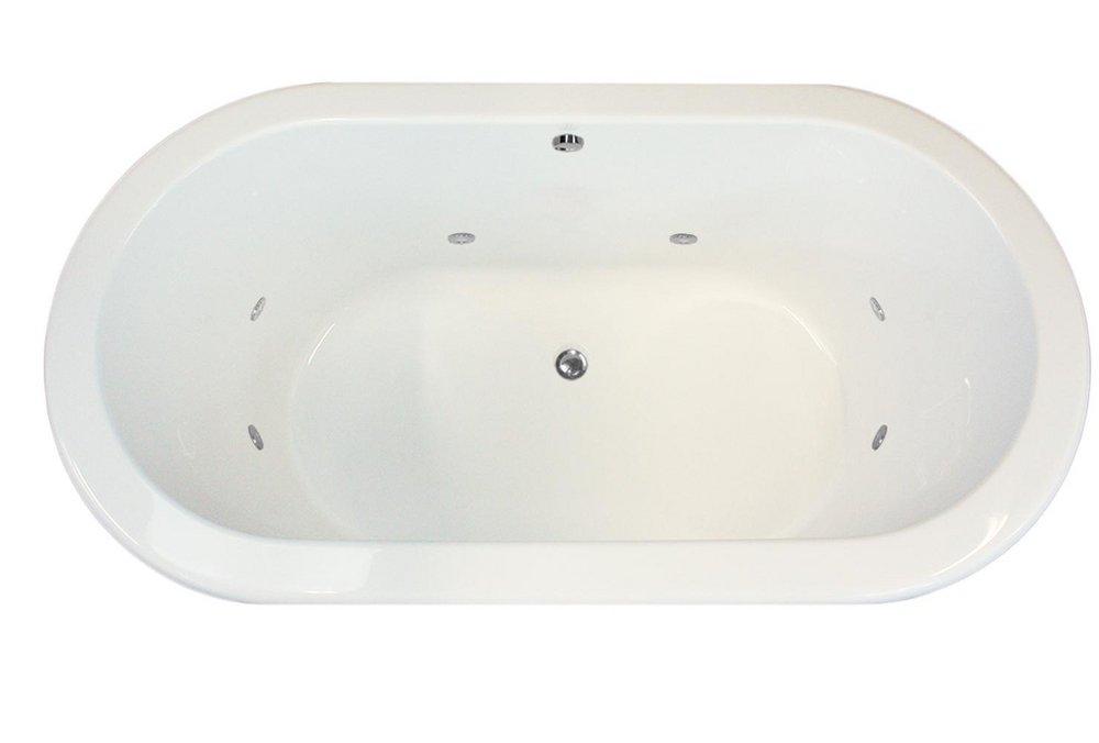 Hydro Systems White 70 x 36 in. Combo Drop-In Bathtub with Center Drain 