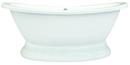 72 x 38 in. Composite Solid Surface Oval Bathtub in White
