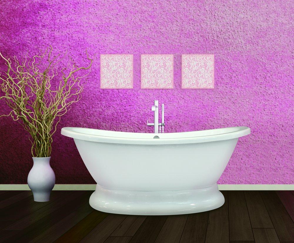 Hydro Systems White 72 x 38 in. Composite Solid Surface Oval Bathtub 