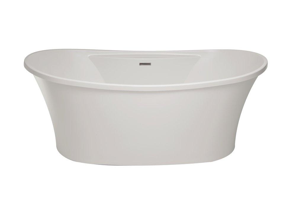 Hydro Systems White 66 x 36 in. Freestanding Bathtub with Center Rear Drain 