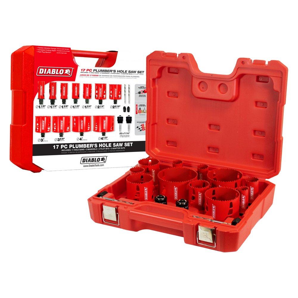 Diablo Tools Red Hole Saw Kit 17 Piece 
