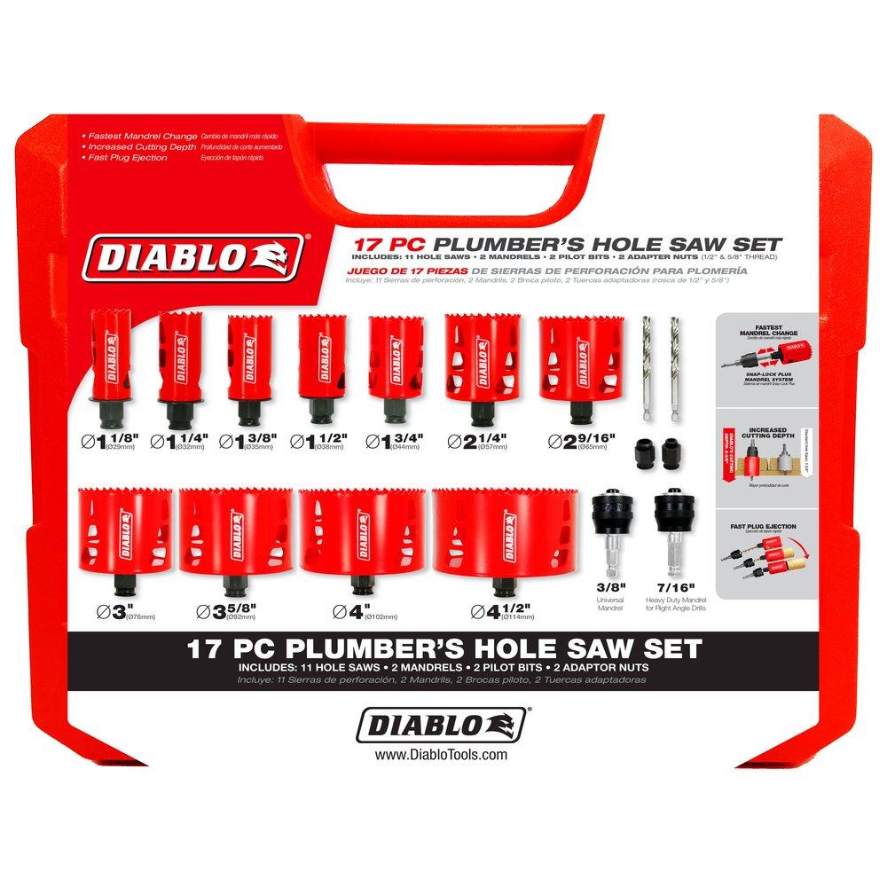 Diablo Tools Red Hole Saw Kit 17 Piece 