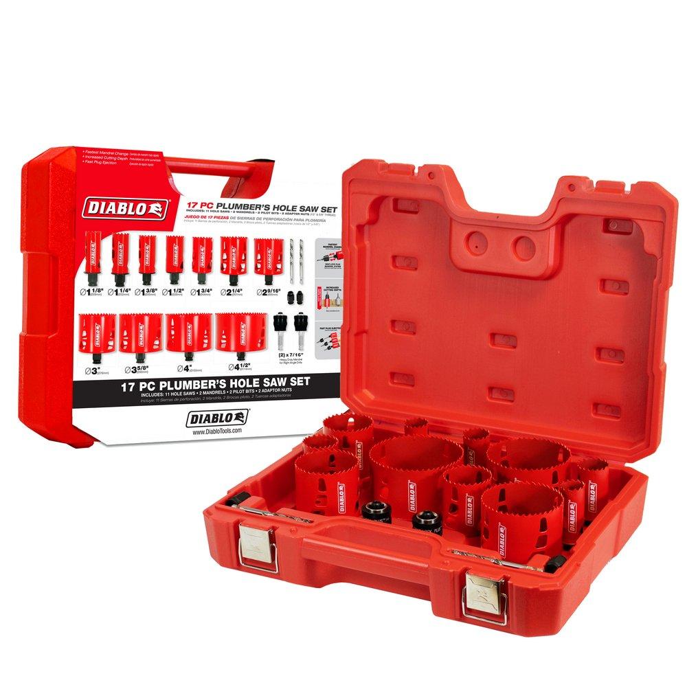 Diablo Tools Red Hole Saw Kit 17 Piece 