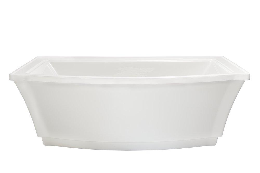 American Standard White 67-15/16 x 36 in. Freestanding Bathtub with Center Drain 