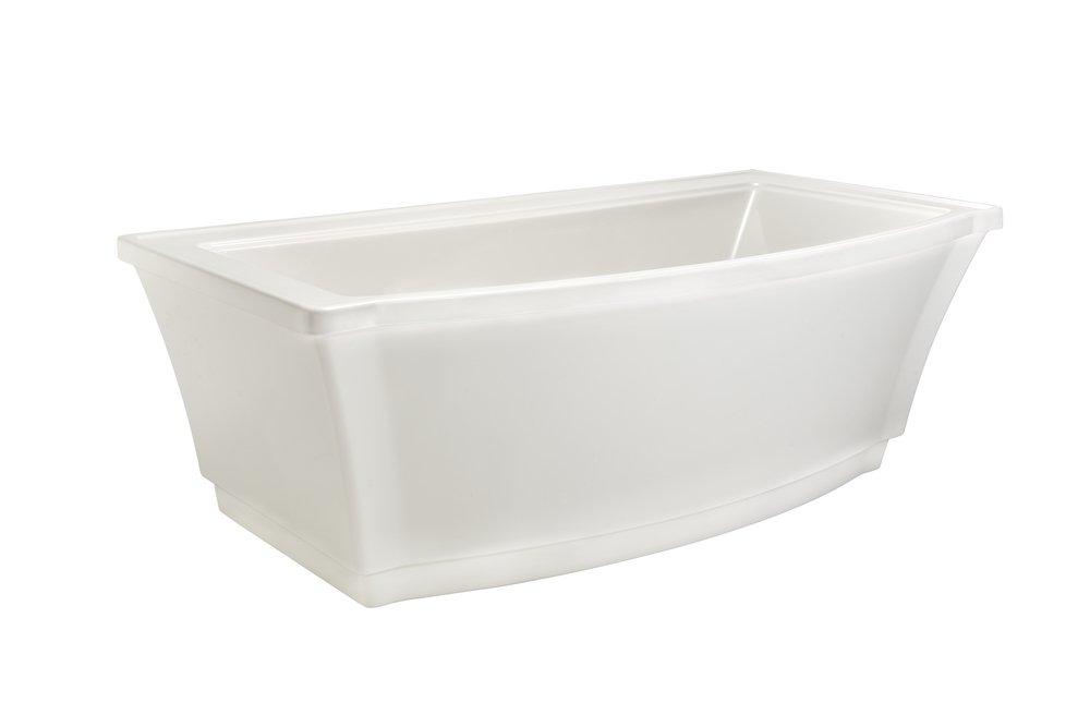 American Standard White 67-15/16 x 36 in. Freestanding Bathtub with Center Drain 