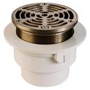 Watts PVC Adjustable Floor Drain with Round Strainer 