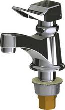 0.35 gpm 1 Hole Deck Mount Metering Single Supply Inlet Institutional Faucet in Polished Chrome