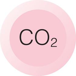 Laboratory Index Button with Pink & Black Letters - CO2